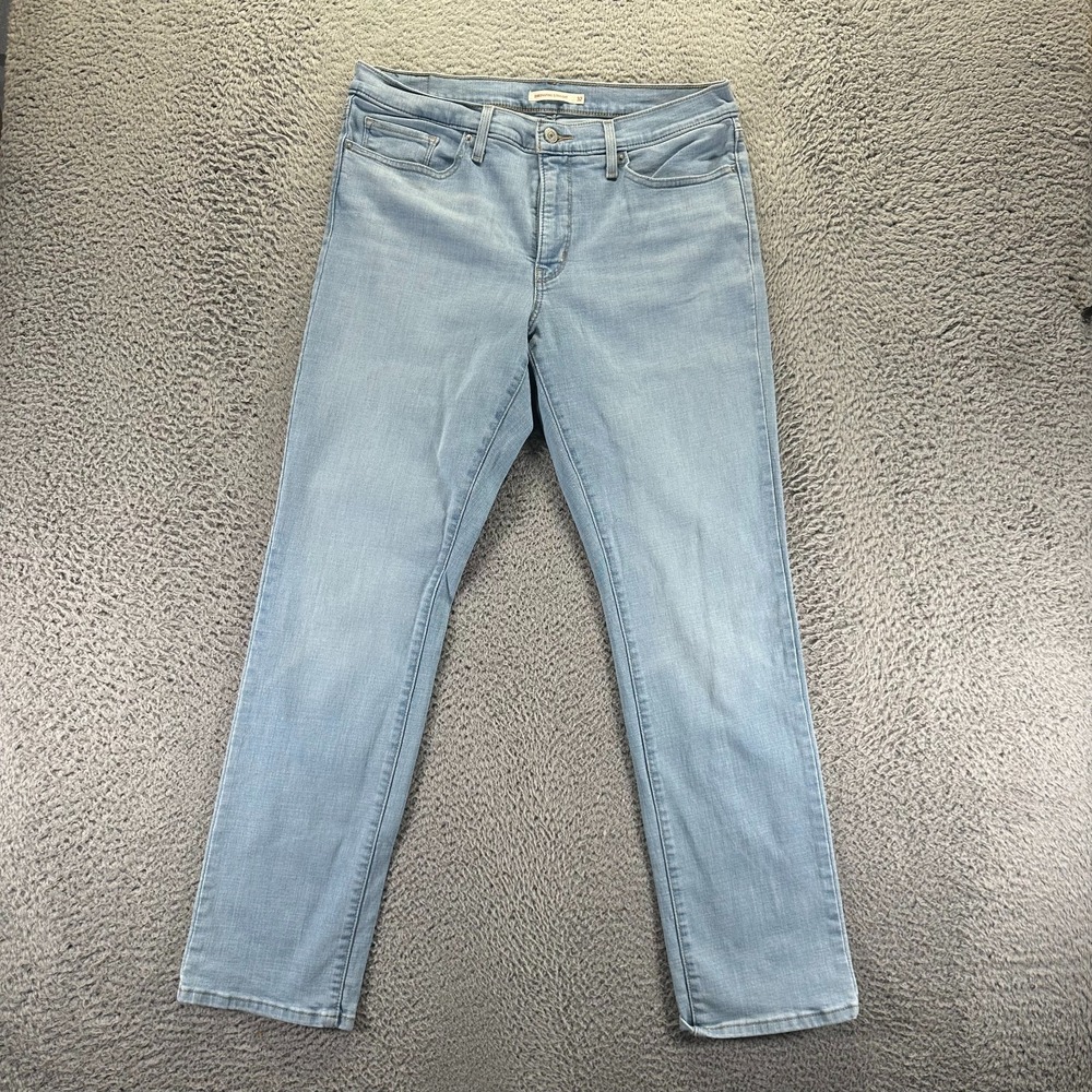 Levi's 314 Jeans Womens 32x32 Blue Cotton Denim Straight Shaping Faded Stretch